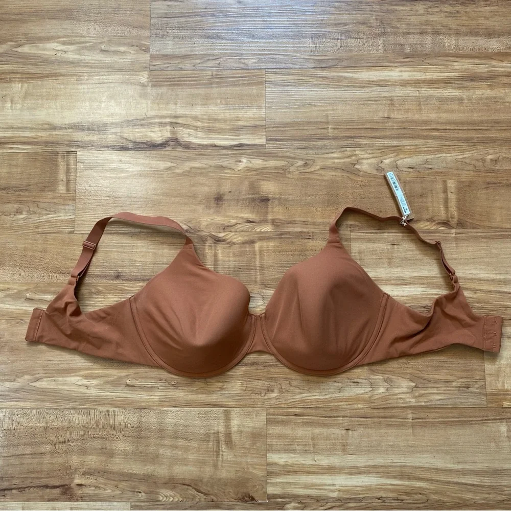 SKIMS Fits Everybody 40DD Bronze Demi T-Shirt Lined Flexible Underwire Bra - Picture 11 of 16